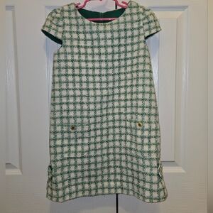 Lilly Pulitzer Green and White Checkered Kids Dress